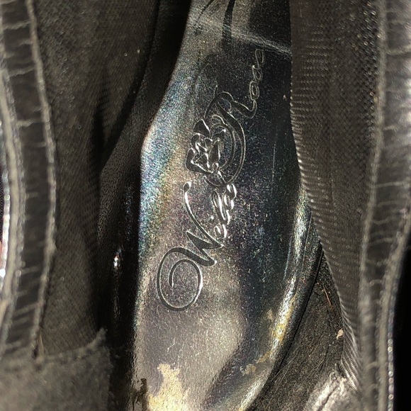 Wild Rose size 10 sheer opentoe platform heels with back zip bootie look - Picture 4 of 8